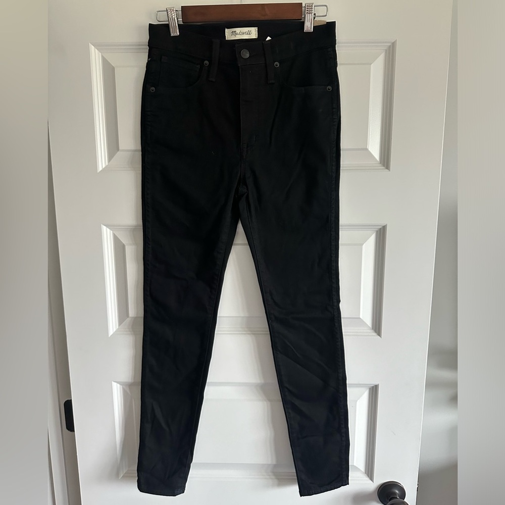 Madewell 10" High-Rise Skinny Jeans in Black Frost